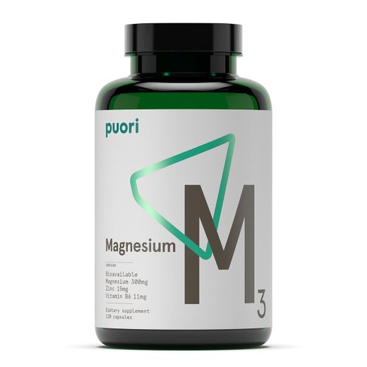 Puori M3 Magnesium Supplement 120 Capsules hoofdafbeelding