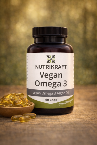 Nutrikraft Omega3 Liquid Caps Vegan Algae Jar 60 Caps